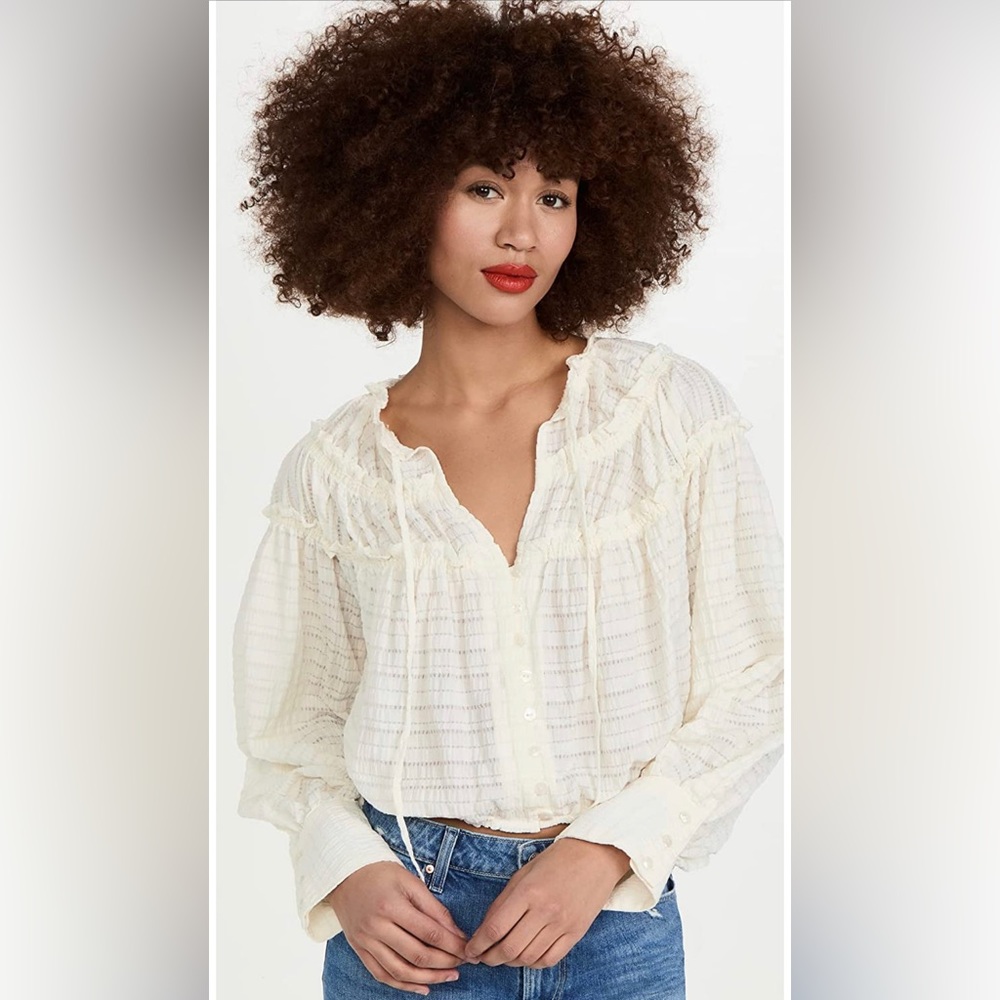 Free people Hailey Blouse Sz Large
